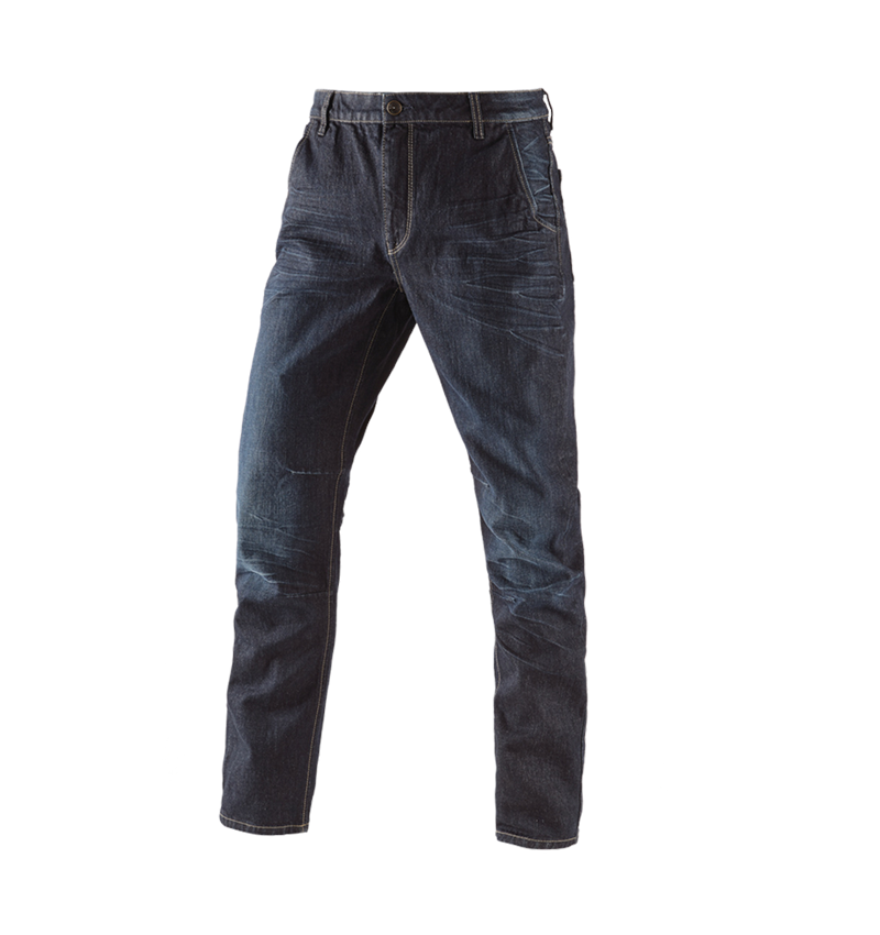 Pantalons de travail: e.s. Jeans à 5 poches POWERdenim + darkwashed 1
