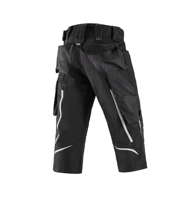Work Trousers: 3/4 length trousers e.s.motion 2020 + black/platinum 3