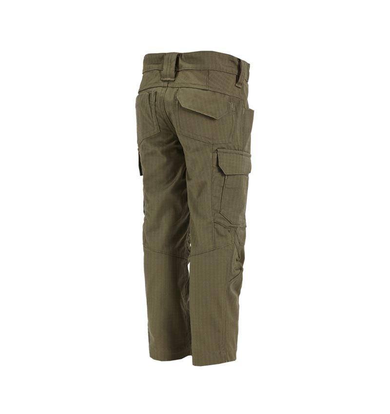 Trousers: Trousers e.s.concrete solid, children's + mudgreen 3