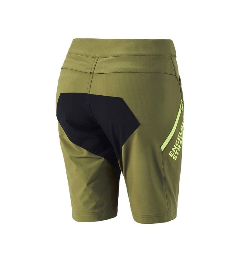 Work Trousers: Functional short e.s.trail, ladies' + junipergreen/limegreen 3