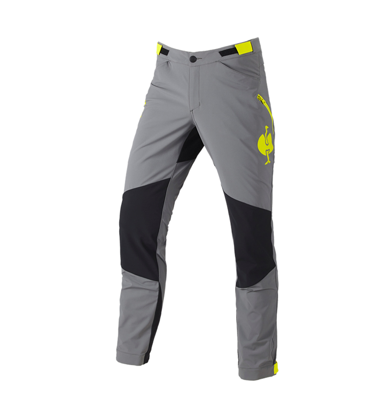 Work Trousers: Functional trousers e.s.trail + basaltgrey/acid yellow 3
