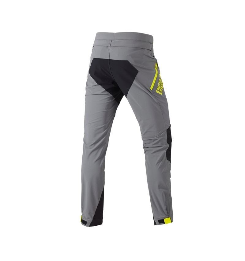 Work Trousers: Functional trousers e.s.trail + basaltgrey/acid yellow 4