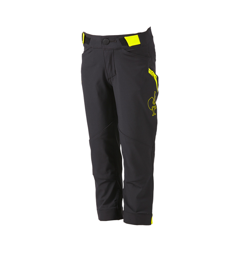 Trousers: Functional trousers e.s.trail, children's + black/acid yellow 3