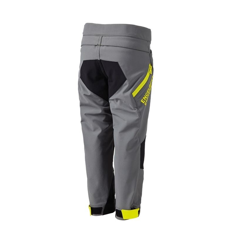 Trousers: Functional trousers e.s.trail, children's + basaltgrey/acid yellow 4
