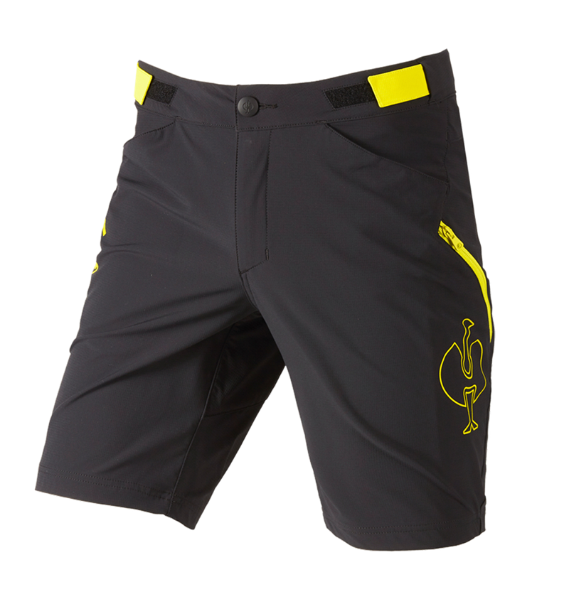 Work Trousers: Functional short e.s.trail + black/acid yellow 3