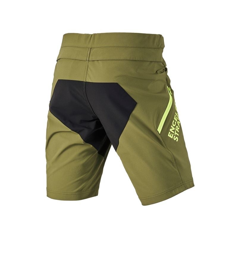 Pantalons de travail: Fonctionnelle short e.s.trail + vert genévrier/vert citron 3