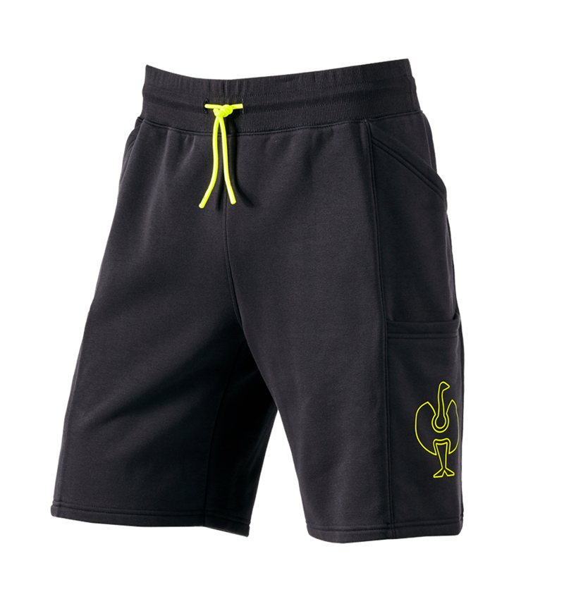 Work Trousers: Sweat short e.s.trail + black/acid yellow 2