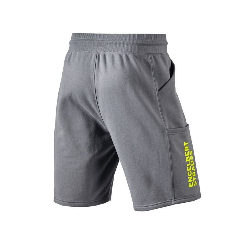 Work Trousers: Sweat short e.s.trail + basaltgrey/acid yellow 3