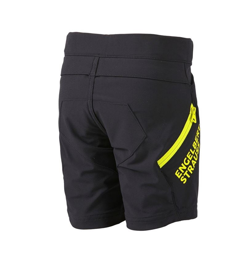 Shorts: Functional short e.s.trail, children's + black/acid yellow 4