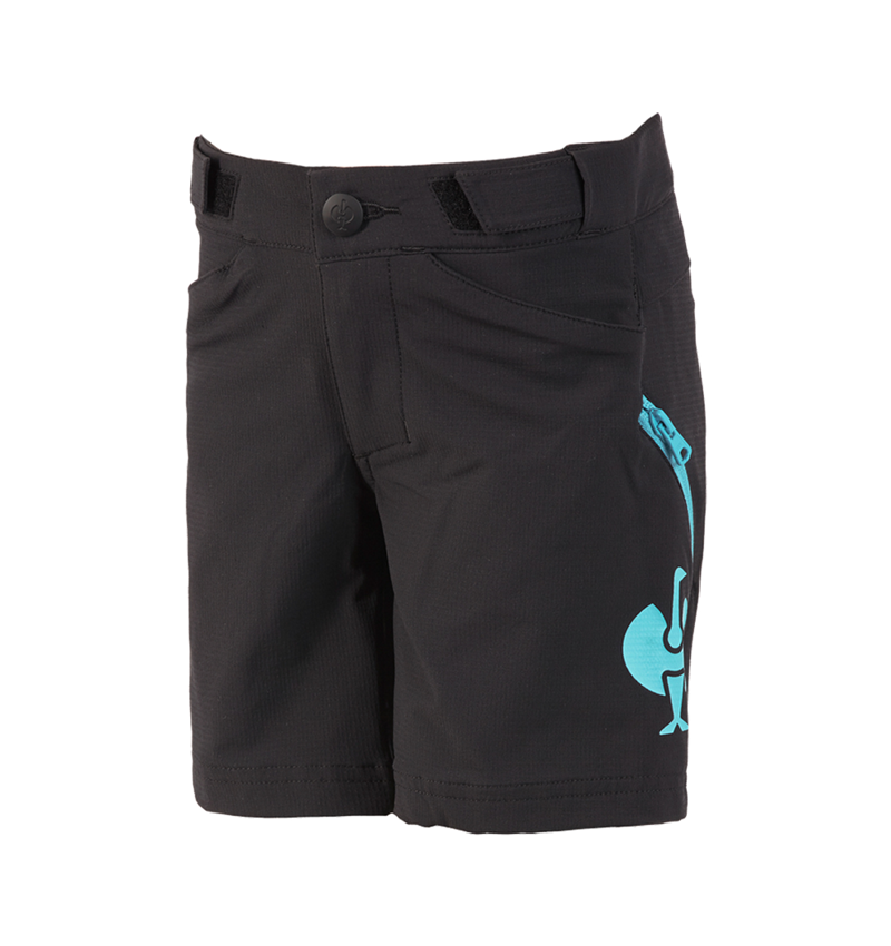 Shorts: Functional short e.s.trail, children's + black/lapisturquoise 2