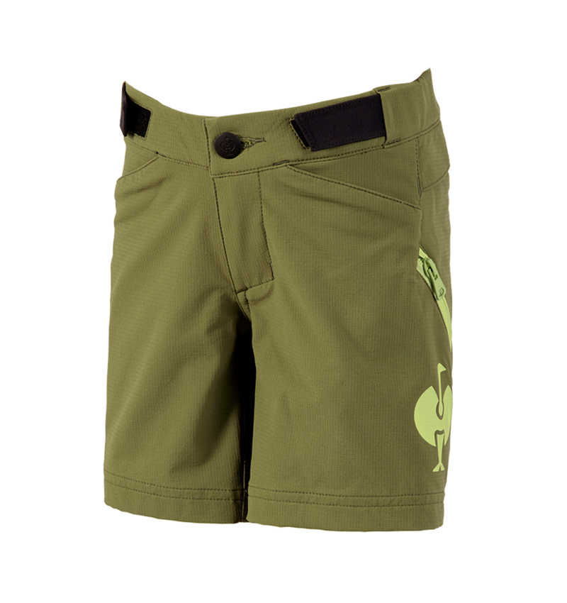 Shorts: Functional short e.s.trail, children's + junipergreen/limegreen 2