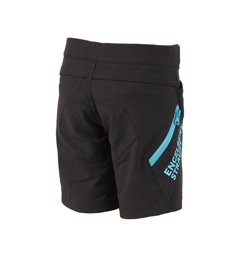 Clothing: Functional short e.s.trail, children's + black/lapisturquoise 3