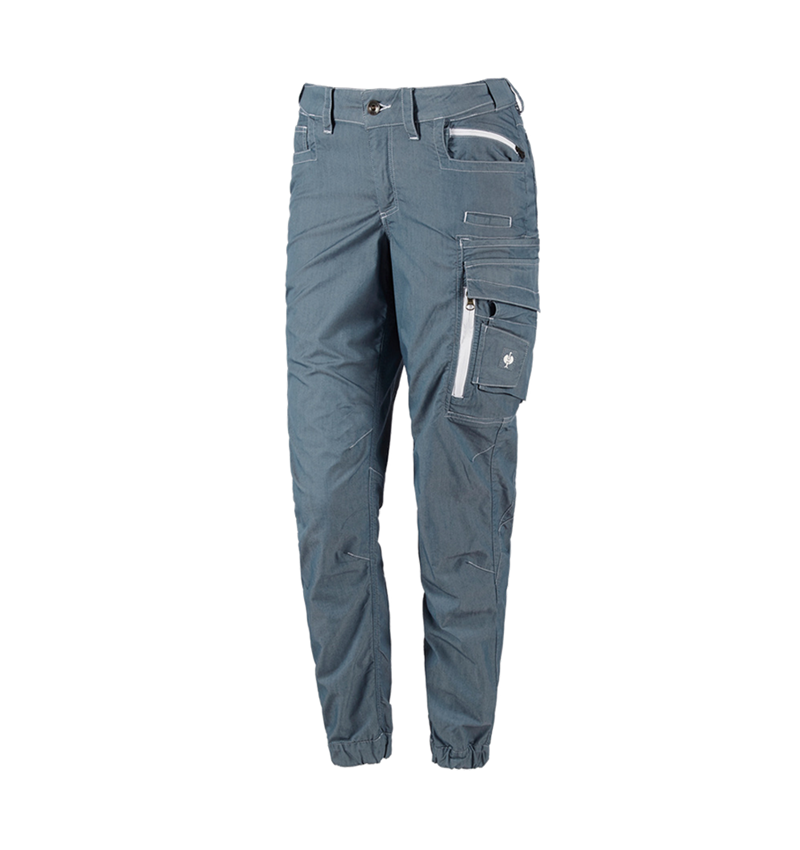 Work Trousers: Cargo trousers e.s.motion ten summer,ladies' + smokeblue 2