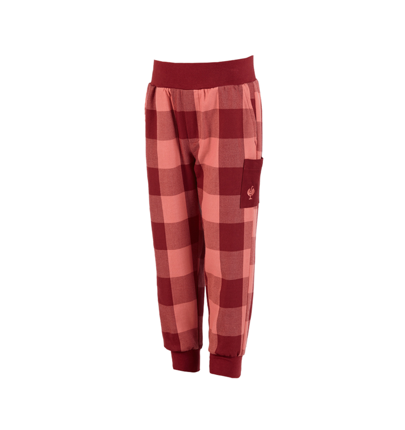 Accessories: e.s. Pyjama trousers, children's + burgundy/pastelred 2