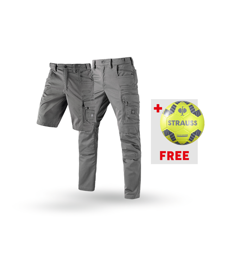 Clothing: SET: Trousers e.s.motion ten + shorts + football + granite
