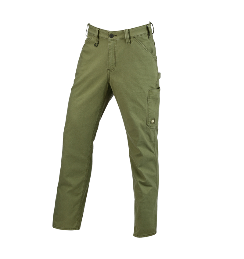 Pantalons de travail: Pantalon à taille élastique e.s.iconic + vert montagne 6