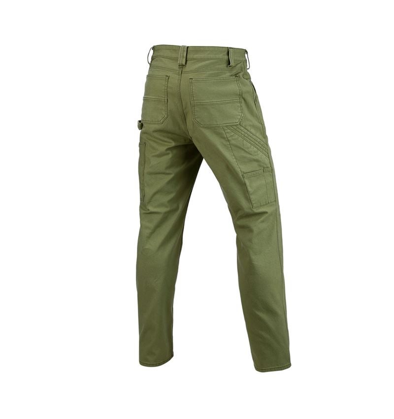 Pantalons de travail: Pantalon à taille élastique e.s.iconic + vert montagne 7