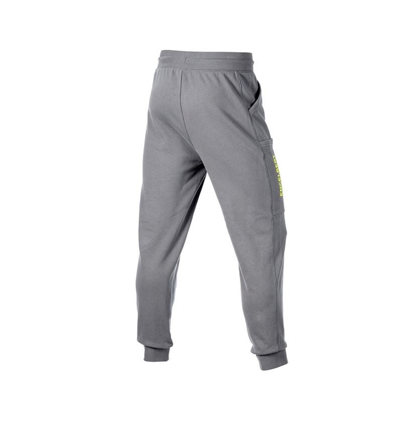Vêtements: Pantalon sweat light e.s.trail + gris basalte/jaune acide 5