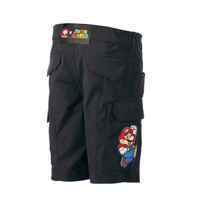 Bekleidung: Super Mario Cargoshorts, Kinder + schwarz 1