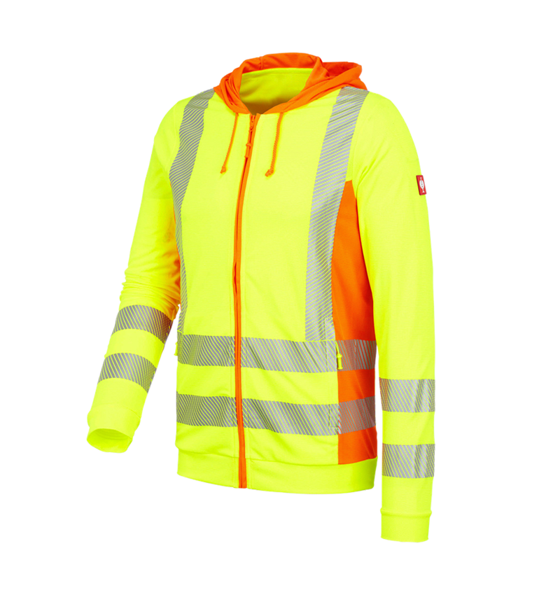 Topics: High-vis functional hooded jacket e.s.motion 2020 + high-vis yellow/high-vis orange 2
