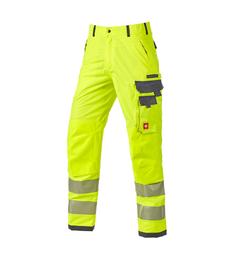 Work Trousers: High-vis functional trousers e.s.prestige + high-vis yellow/grey 1