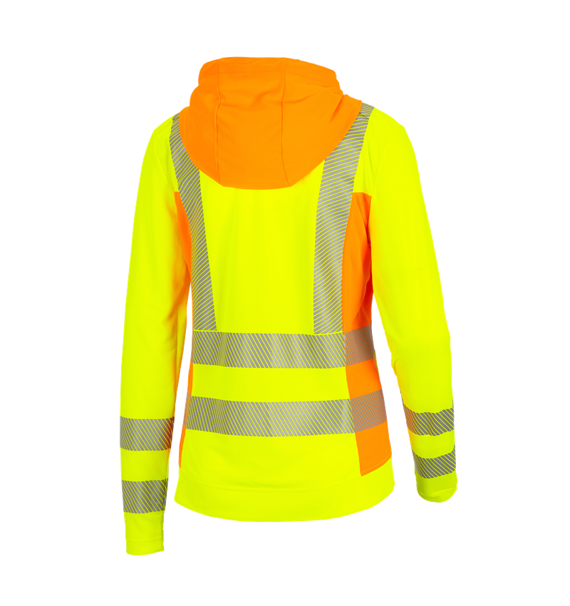 Work Jackets: High-vis funct.hooded jacket e.s.motion 2020,lad. + high-vis yellow/high-vis orange 3