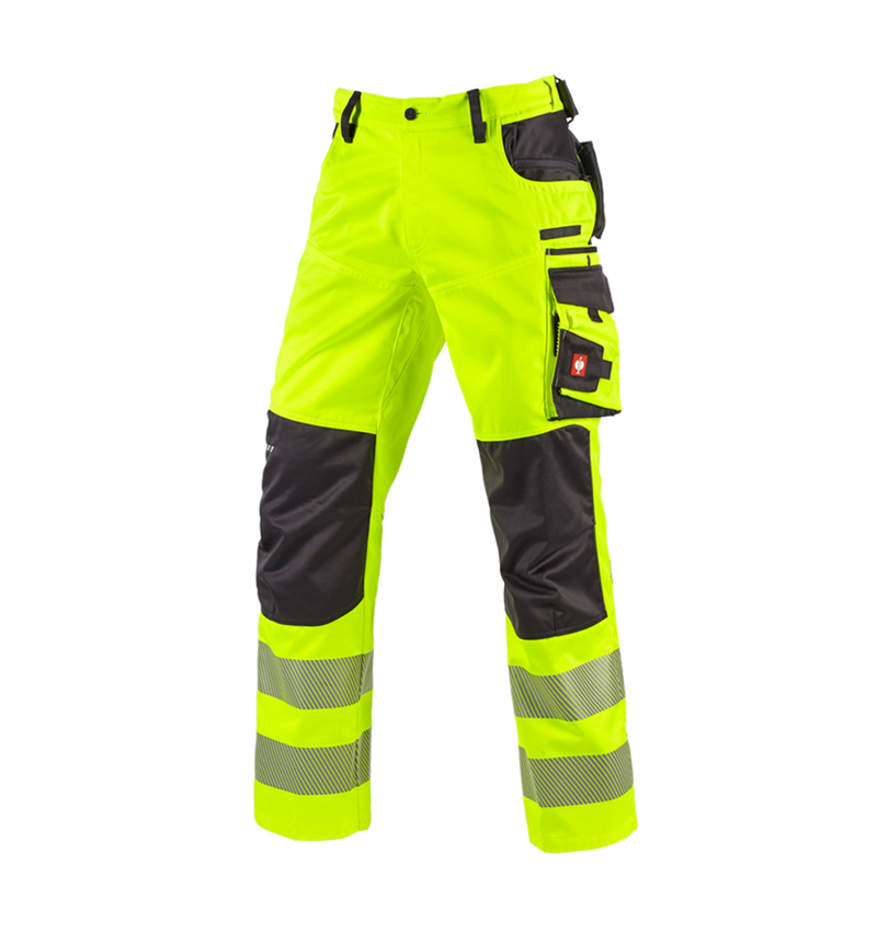 Work Trousers: High-vis trousers e.s.motion + high-vis yellow/anthracite 1