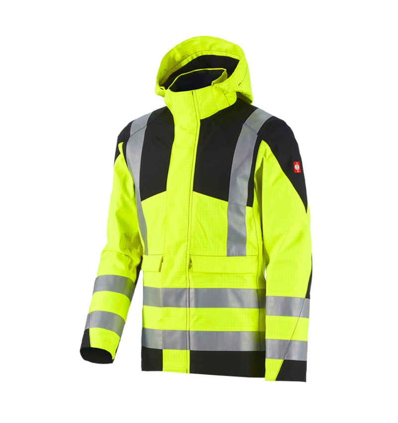Vestes de travail: e.s. Veste de protection multinorm high-vis + jaune fluo/noir 2