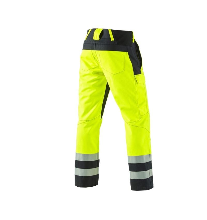 Work Trousers: e.s. Trousers multinorm high-vis + high-vis yellow/black 3