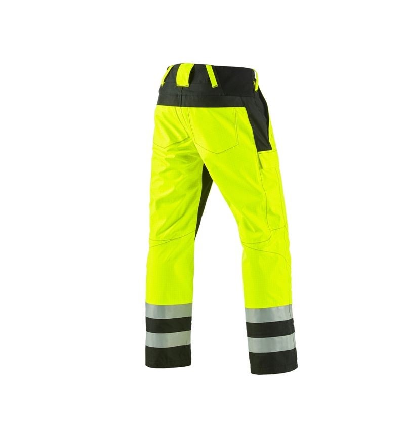 Work Trousers: e.s. Weatherproof trousers multinorm high-vis + high-vis yellow/black 3