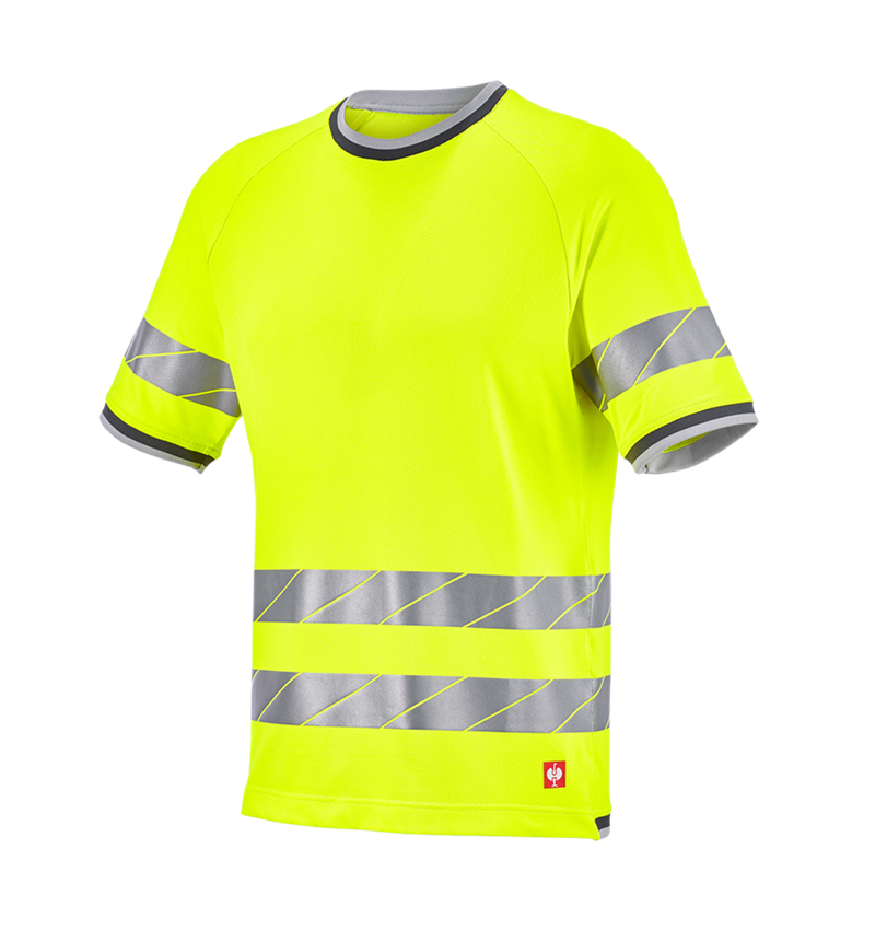 Bekleidung: Warnschutz Funktions T-Shirt e.s.ambition + warngelb/anthrazit 7