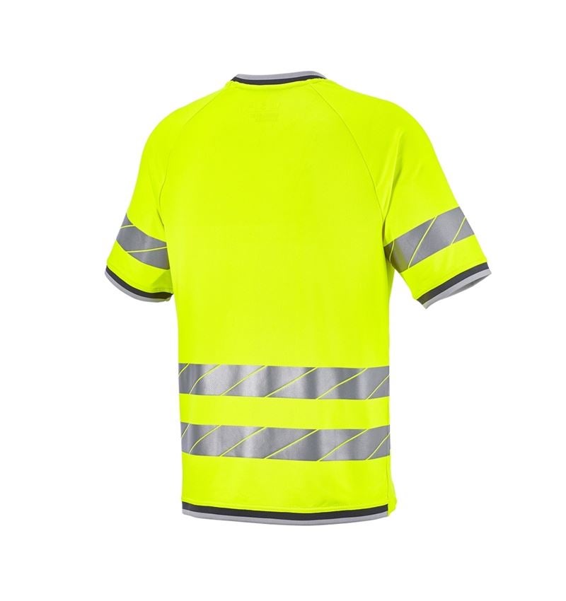 Shirts & Co.: Warnschutz Funktions T-Shirt e.s.ambition + warngelb/anthrazit 8