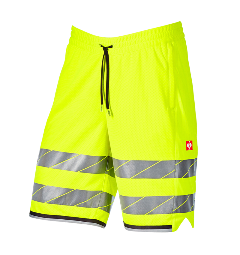 Work Trousers: High-vis functional shorts e.s.ambition + high-vis yellow/anthracite 8