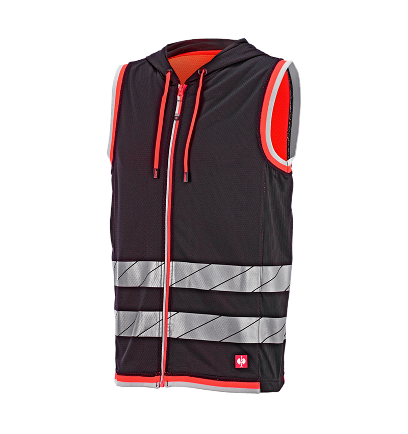 Clothing: Reflex functional bodywarmer e.s.ambition + black/high-vis red 4