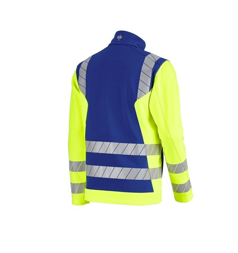 Vestes de travail: Veste softshell de signalisation e.s.motion 24/7 + bleu royal/jaune fluo 5