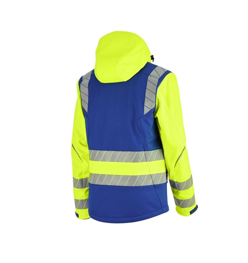 Vestes de travail: Veste softshell de signal. d'hiver e.s.motion 24/7 + bleu royal/jaune fluo 4