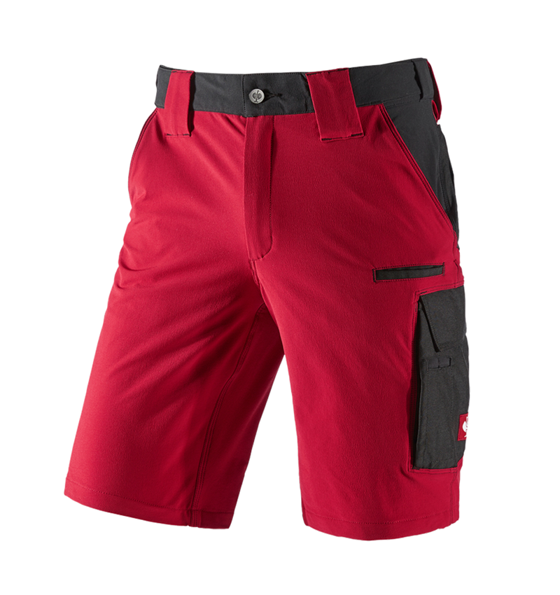 Pantalons de travail: Short fonctionnel e.s.dynashield + rouge vif/noir 2