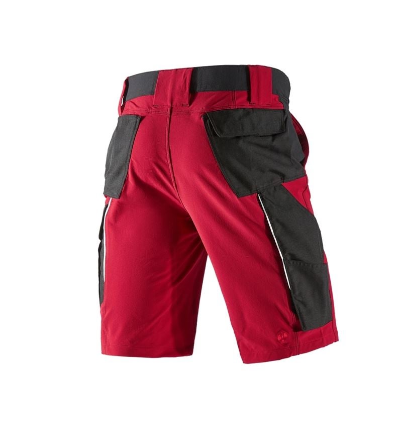 Pantalons de travail: Short fonctionnel e.s.dynashield + rouge vif/noir 3