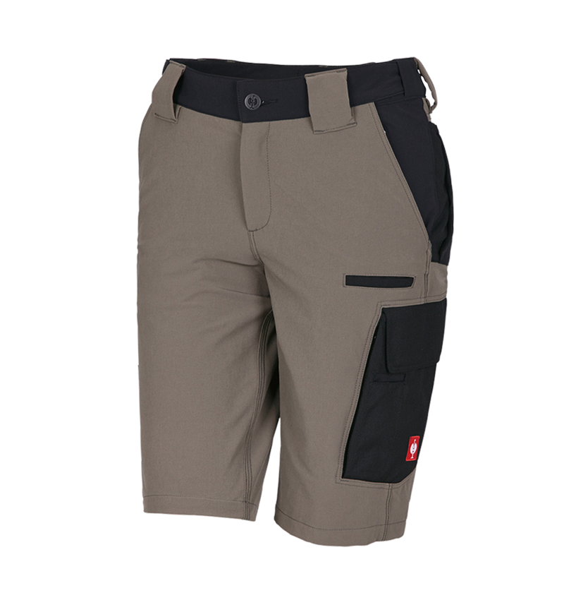 Work Trousers: Functional short e.s.dynashield, ladies' + stone/black