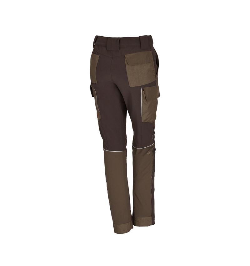 Pantalons de travail: Fonct. pantalon Cargo e.s.dynashield, femmes + noisette/marron 1