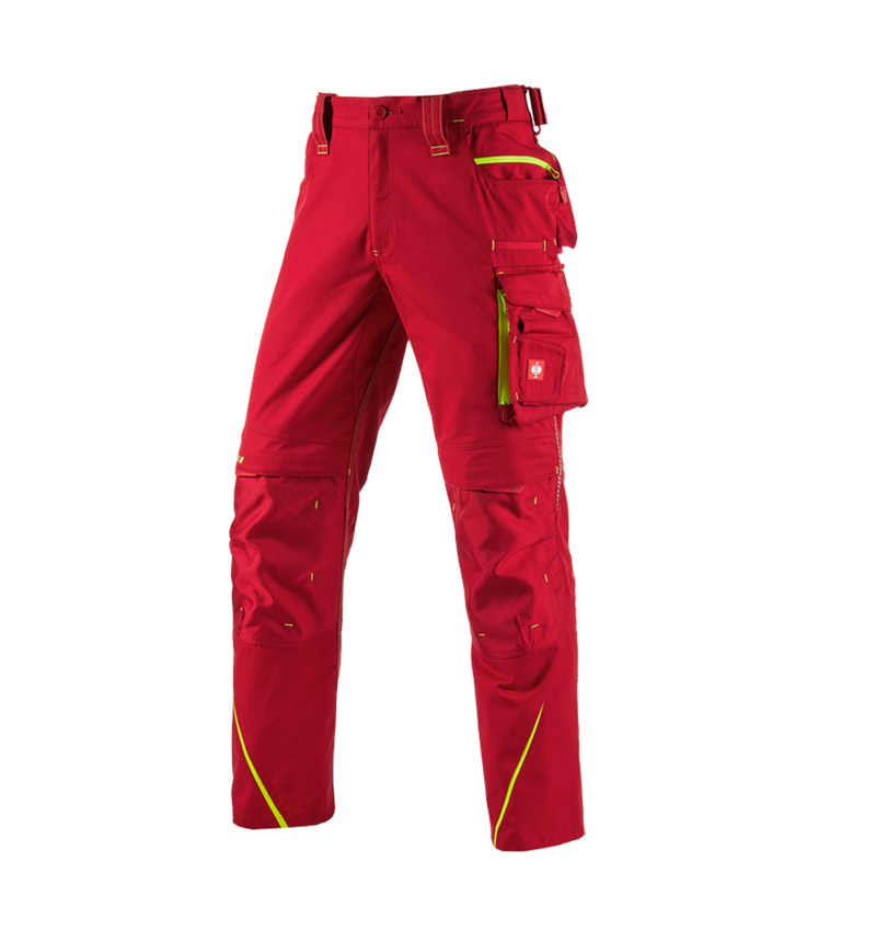 Work Trousers: Trousers e.s.motion 2020 + fiery red/high-vis yellow 4