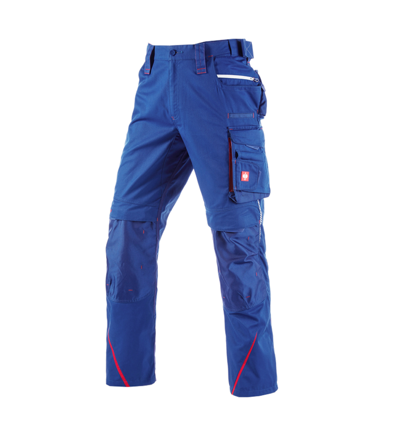 Pantalons de travail: Pantalon à taille élastique e.s.motion 2020 + bleu royal/rouge vif 2