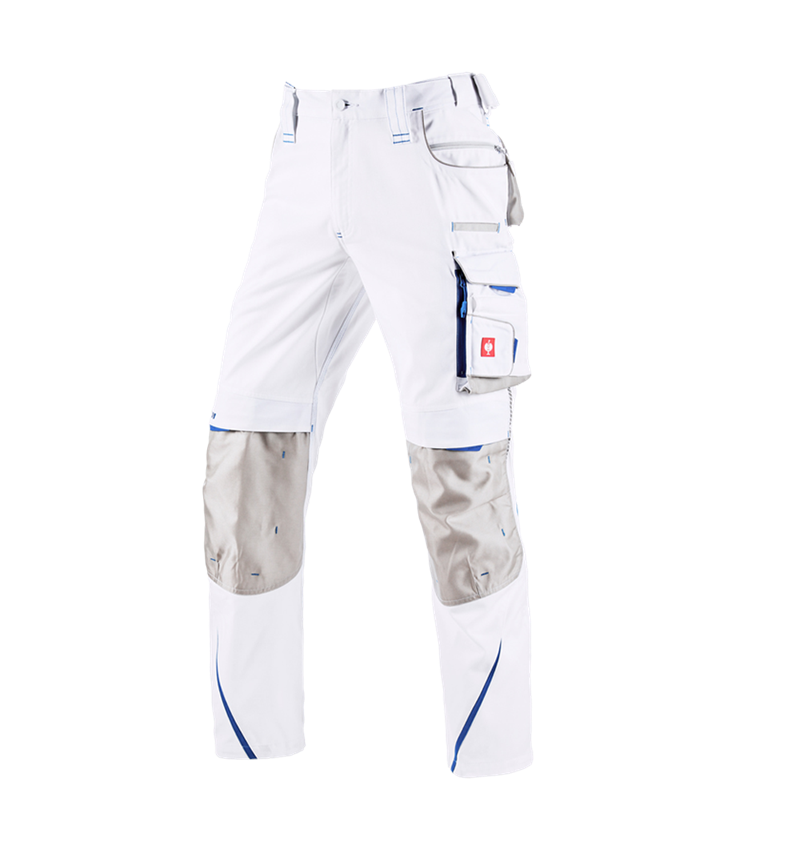 Pantalons de travail: Pantalon à taille élastique e.s.motion 2020 + blanc/bleu gentiane 2