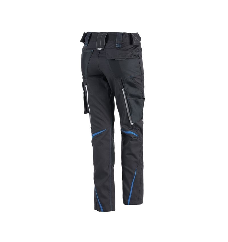 Work Trousers: Ladies' trousers e.s.motion 2020 + graphite/gentianblue 3