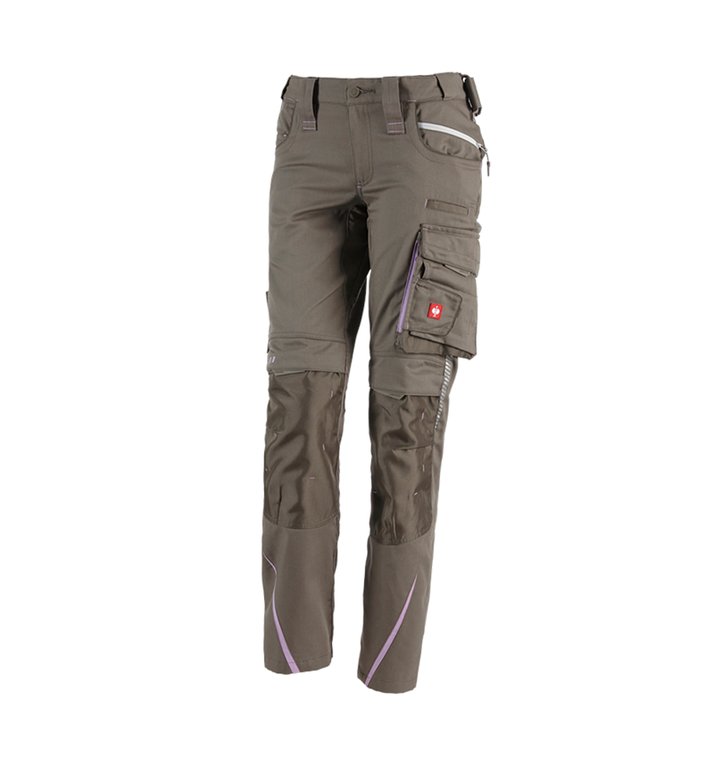 Work Trousers: Ladies' trousers e.s.motion 2020 + stone/lavender 2