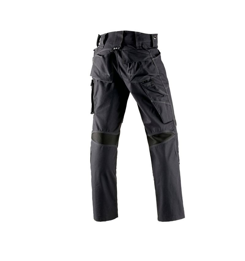 Installateurs / Plombier: Pantalon à taille élastique e.s.roughtough + noir 4