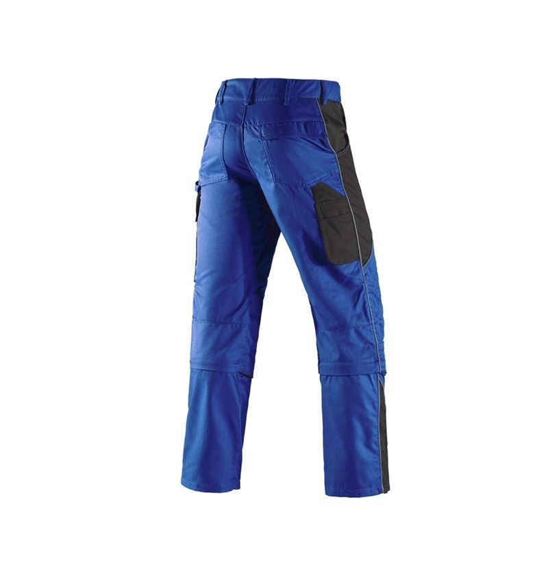 Pantalons de travail: Pantalon à taille élastique av. Zip-off e.s.active + bleu royal/noir 3