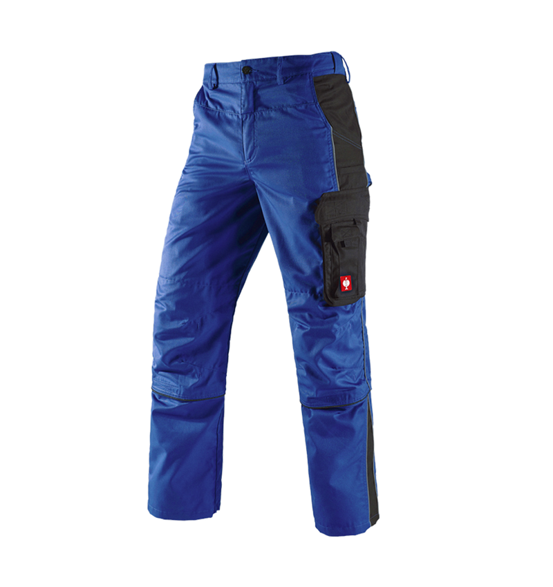 Pantalons de travail: Pantalon à taille élastique av. Zip-off e.s.active + bleu royal/noir 2