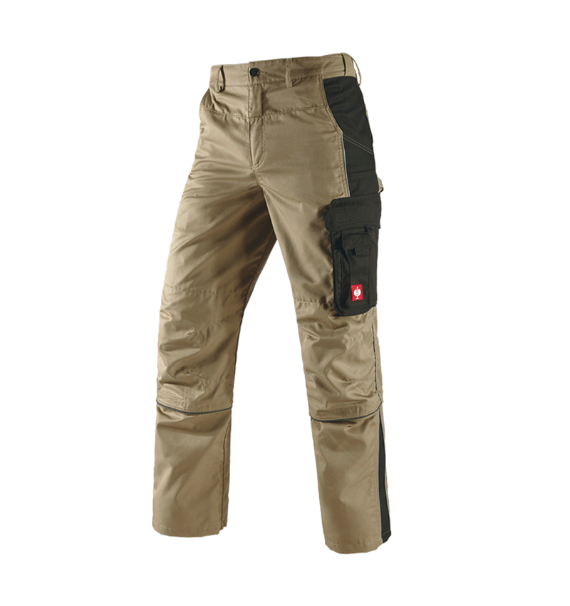 Work Trousers: Zip-Off trousers e.s.active + khaki/black 2