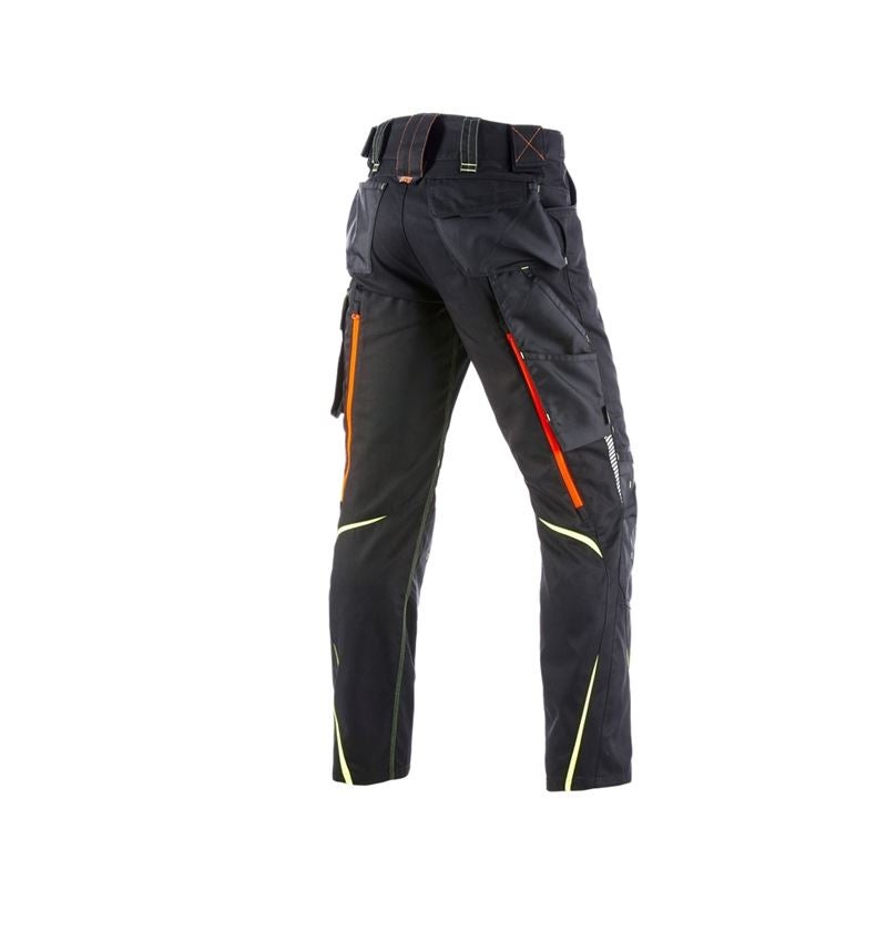 Pantalons de travail: Pantalon taille él.d’hiver e.s.motion2020, hommes + noir/jaune fluo/orange fluo 3